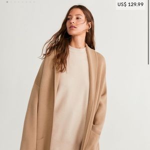 Never worn knitted unstructured long coat